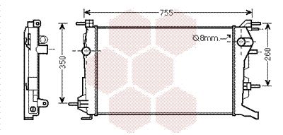 VAN WEZEL Radiators, Motora dzesēšanas sistēma 43002460